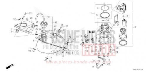 RESERVOIR A CARBURANT (CRF450R) CRF450RJ de 2018